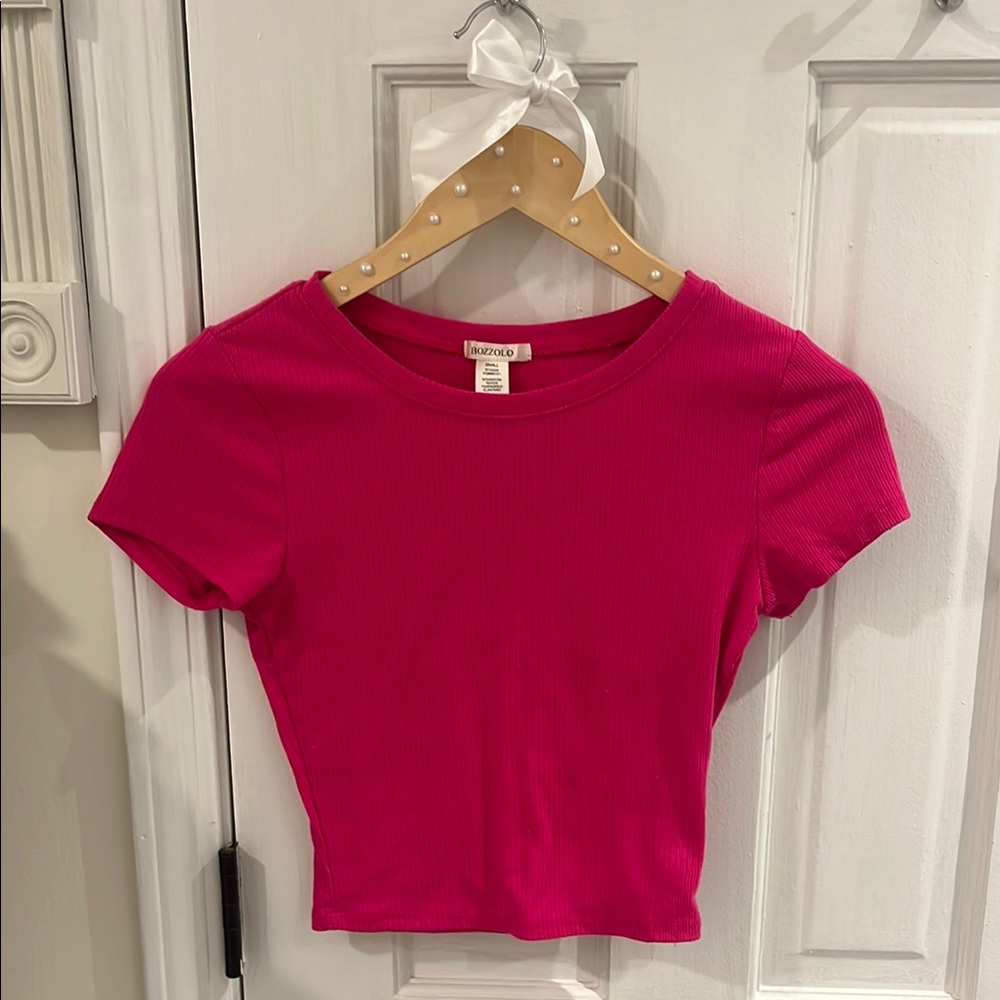 Bozzolo Hot Pink Crop Top